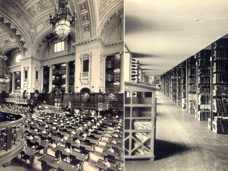 Buildings of the University Library of Humboldt University in Berlin: "Dorotheenstraße 81 reading Room and magazine" 1929 